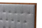 Baxton Studio Harumi Classic and Traditional Grey Fabric and Walnut Brown Finished Wood Headboard FredCo