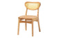 Baxton Studio Haviland Mid-Century Modern Oak Brown Finished Wood and Rattan 5-Piece Dining Set FredCo
