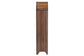 Side view of a tall wooden cabinet with a natural walnut finish from FredCo International
