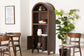 Modern wood corner cabinet with shelves, home decor, and dining room furniture set