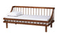 Baxton Studio Helio Mid-Century Modern Walnut Brown Finished Wood Twin Daybed FredCo
