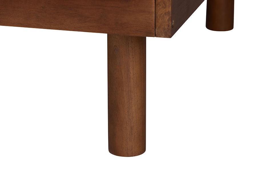 Baxton Studio Helio Mid-Century Modern Walnut Brown Finished Wood Twin Daybed FredCo