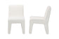 Baxton Studio Helios Boucle Dining Chair Set of 2 - Modern Armless Upholstered Accent Chair, Soft White, Minimalist Design FredCo