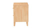 Baxton Studio Hosea Japandi Carved Honeycomb Natural 2-Drawer Nightstand FredCo
