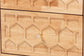 Baxton Studio Hosea Japandi Carved Honeycomb Natural 2-Drawer Nightstand FredCo