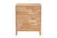 Baxton Studio Hosea Japandi Carved Honeycomb Natural 3-Drawer Chest FredCo
