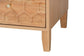 Baxton Studio Hosea Japandi Carved Honeycomb Natural 3-Drawer Chest FredCo