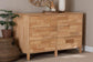 Baxton Studio Hosea Japandi Carved Honeycomb Natural 6-Drawer Dresser FredCo