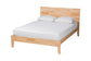 Baxton Studio Hosea Japandi Carved Honeycomb Natural King Size 4-Piece Bedroom Set FredCo