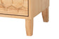 Baxton Studio Hosea Japandi Carved Honeycomb Natural King Size 5-Piece Bedroom Set FredCo