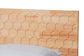 Baxton Studio Hosea Japandi Carved Honeycomb Natural Queen Size Platform Bed FredCo