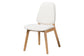 Baxton Studio Hudson 5-Piece Dining Set - Solid Wood Rectangular Table with Boucle Upholstered Chairs, Mid-Century Modern Dining Furniture for Kitchen or Dining Room, Natural and White FredCo
