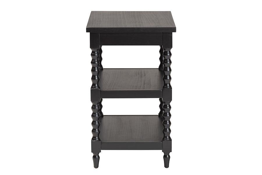 Baxton Studio Imogene Retro-Modern Black Wood End Table FredCo