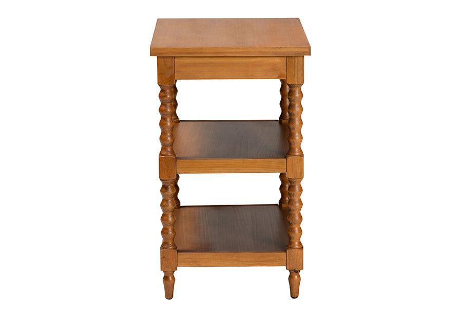 Baxton Studio Imogene Retro-Modern Walnut Brown Finished Wood End Table FredCo