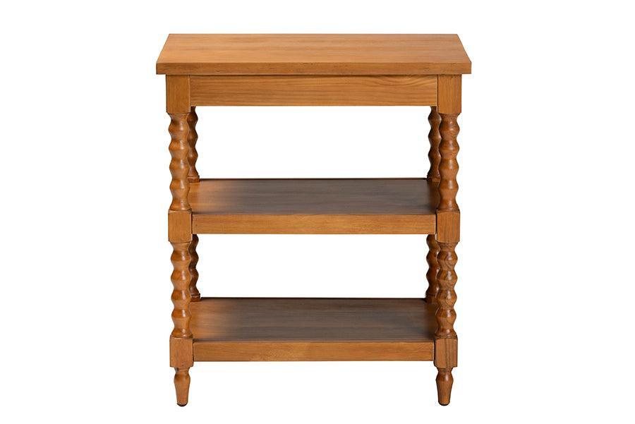 Baxton Studio Imogene Retro-Modern Walnut Brown Finished Wood End Table FredCo