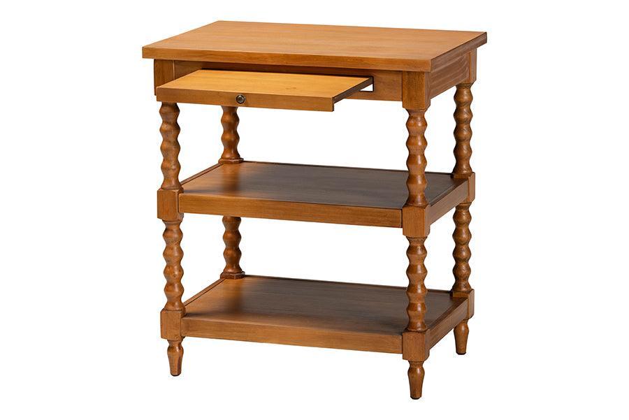 Baxton Studio Imogene Retro-Modern Walnut Brown Finished Wood End Table FredCo