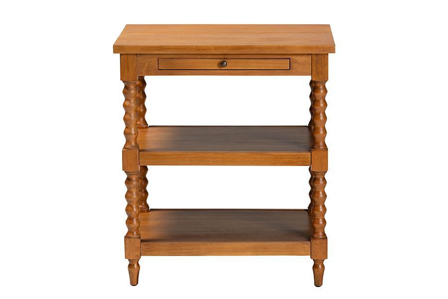 Baxton Studio Imogene Retro-Modern Walnut Brown Finished Wood End Table FredCo
