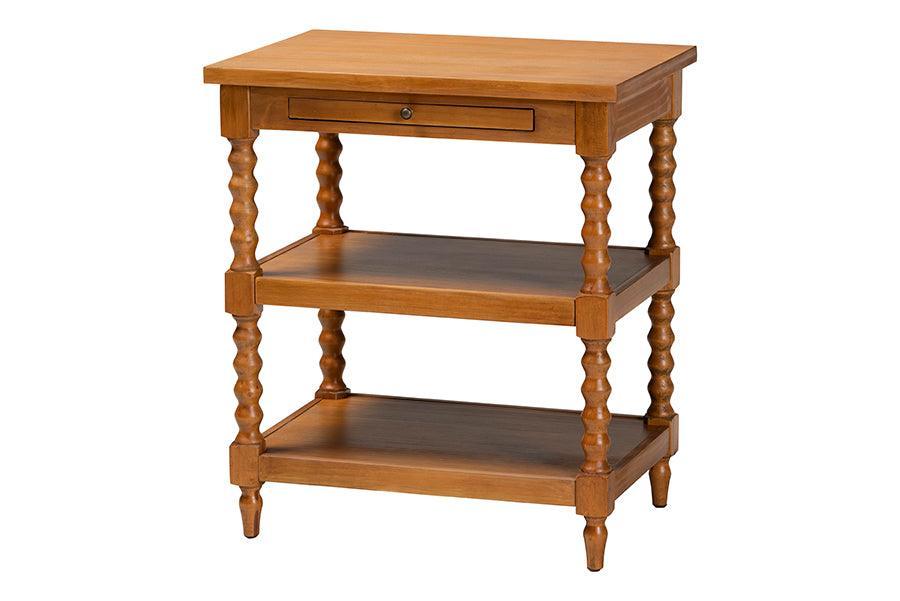 Baxton Studio Imogene Retro-Modern Walnut Brown Finished Wood End Table FredCo