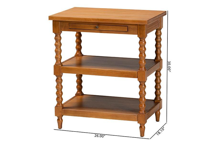 Baxton Studio Imogene Retro-Modern Walnut Brown Finished Wood End Table FredCo