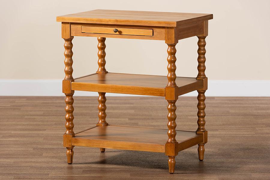 Baxton Studio Imogene Retro-Modern Walnut Brown Finished Wood End Table FredCo
