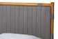 Baxton Studio Jaiana Mid-Century Grey Fabric and Oak Brown Wood Queen Size Bed FredCo