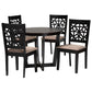 Baxton Studio Jamie Moden Beige Fabric and Dark Brown Finished Wood 5-Piece Dining Set FredCo