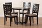 Baxton Studio Jamie Moden Beige Fabric and Dark Brown Finished Wood 5-Piece Dining Set FredCo