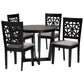 Baxton Studio Jamie Moden Grey Fabric and Dark Brown Finished Wood 5-Piece Dining Set FredCo