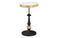 Baxton Studio Javion Modern Glam Round Accent Side Table - Black & Gold Metal End Table with Tray Top for Indoor or Semi-Outdoor Use FredCo