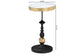 Baxton Studio Javion Modern Glam Round Accent Side Table - Black & Gold Metal End Table with Tray Top for Indoor or Semi-Outdoor Use FredCo