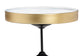Baxton Studio Javion Modern Glam Round Accent Side Table - Black & Gold Metal End Table with Tray Top for Indoor or Semi-Outdoor Use FredCo