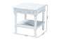 Baxton Studio Jeanne Vintage Traditional White Wood End Table FredCo