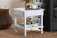 Baxton Studio Jeanne Vintage Traditional White Wood End Table FredCo