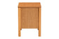Baxton Studio Jenn Golden Brown Wood Japandi 2-Drawer Nightstand with Distressed-Finished Rattan FredCo