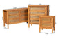 Baxton Studio Jenn Golden Brown Wood Japandi 3-Piece Storage Set with Distressed-Finished Rattan FredCo