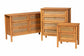 Baxton Studio Jenn Golden Brown Wood Japandi 3-Piece Storage Set with Distressed-Finished Rattan FredCo