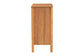Baxton Studio Jenn Golden Brown Wood Japandi 4-Drawer Chest with Distressed-Finished Rattan FredCo