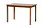 Baxton Studio Jeriah Mid-Century Modern Walnut Brown Finished Wood and Woven Rattan 5-Piece Dining Set FredCo