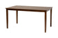 Baxton Studio Jeriah Mid-Century Modern Walnut Brown Finished Wood and Woven Rattan 7-Piece Dining Set FredCo
