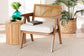 Baxton Studio Jetsam Japandi Cream Boucle Fabric and Walnut Brown Finished Wood Arm Chair FredCo