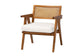 Baxton Studio Jetsam Japandi Cream Boucle Fabric and Walnut Brown Finished Wood Arm Chair FredCo