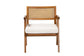 Baxton Studio Jetsam Japandi Cream Boucle Fabric and Walnut Brown Finished Wood Arm Chair FredCo