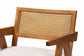 Baxton Studio Jetsam Japandi Cream Boucle Fabric and Walnut Brown Finished Wood Arm Chair FredCo