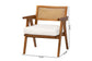 Baxton Studio Jetsam Japandi Cream Boucle Fabric and Walnut Brown Finished Wood Arm Chair FredCo