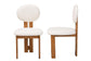Baxton Studio Kacela Modern Japandi Cream Boucle Fabric and Walnut Brown Finished Wood 2-Piece Dining Chair Set FredCo