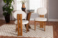 Baxton Studio Kacela Modern Japandi Cream Boucle Fabric and Walnut Brown Finished Wood 2-Piece Dining Chair Set FredCo