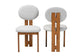 Baxton Studio Kacela Modern Japandi Light Grey Boucle Fabric and Walnut Brown Finished Wood 2-Piece Dining Chair Set FredCo
