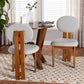 Baxton Studio Kacela Modern Japandi Light Grey Boucle Fabric and Walnut Brown Finished Wood 2-Piece Dining Chair Set FredCo