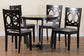 Baxton Studio Kara Modern Grey and Dark Brown Finished Wood 5-Piece Dining Set FredCo