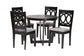 Baxton Studio Kara Modern Grey and Dark Brown Finished Wood 5-Piece Dining Set FredCo